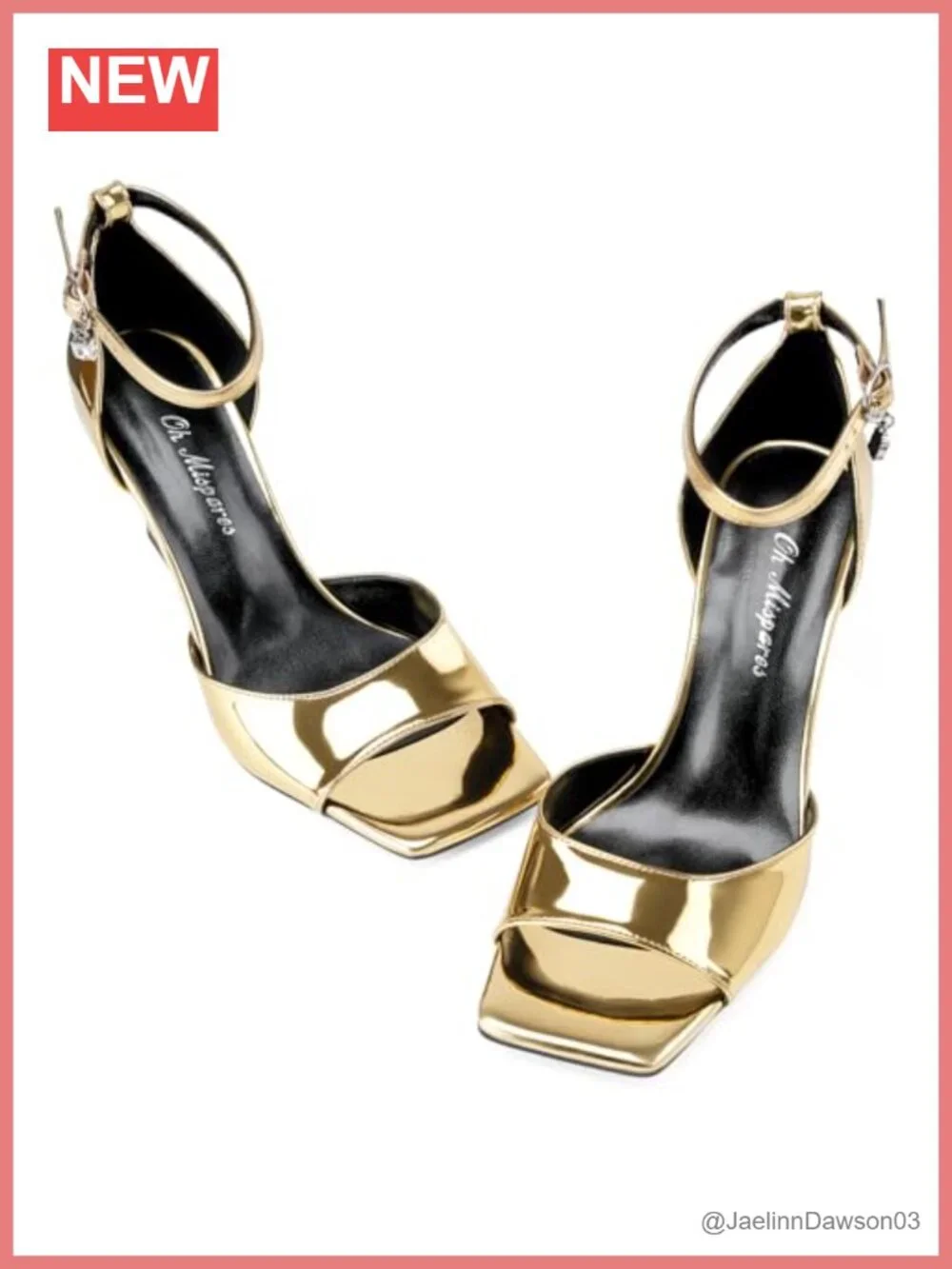 Women's Square Toe Wedge Sandals Ankle Strap 3.5 Inch Dress Heels Padded